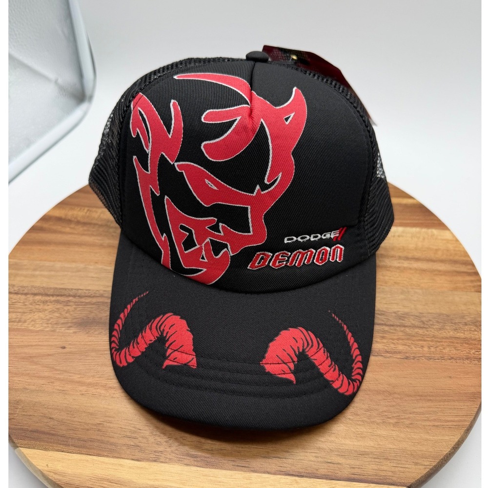 Dodge x Reason Demon Limited Edition Trucker Hat Black Red Snapback 2541